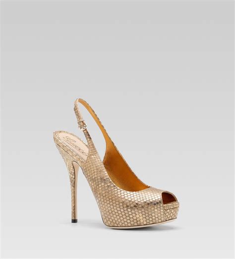 gucci gold high heels|Gucci high heels beige.